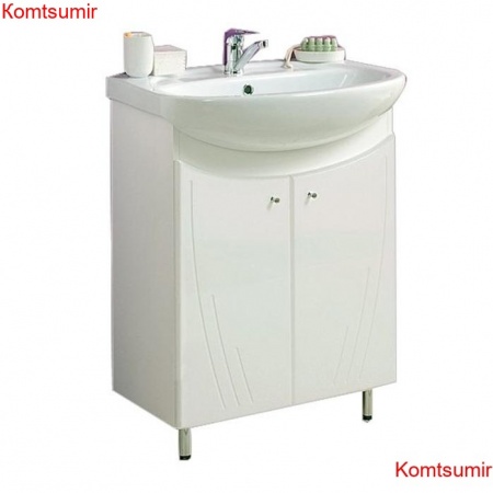 Тумба под раковину AQUATON МИНИМА Н 65 напольная, белая (1A104201MN010)