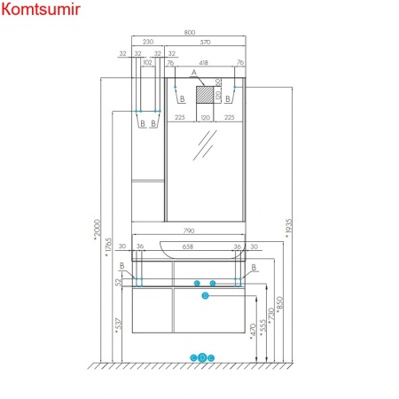 Модуль для зеркала AQUATON Мишель 23 дуб фьорд/дуб рустикальный (1A244303MIX30) Модуль для зеркала AQUATON Мишель 23 дуб фьорд/дуб рустикальный (1A244303MIX30)
