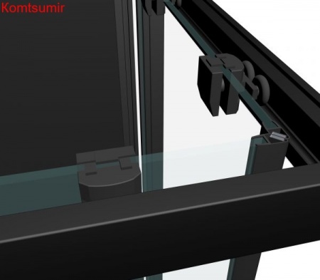 Timo Premium ILMA Black  902 R душевая кабина (120*80*222)