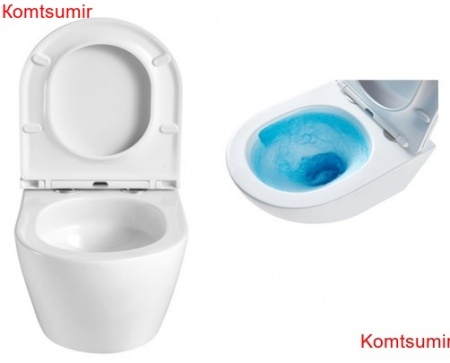 Унитаз подвесной Azario Grado 370х490х360 смыв "Торнадо", скрытое крепление, безободковый, в комплекте с быстросъемным сидением микролифт (AZ-0046-UQ3) Унитаз подвесной Azario Grado 370х490х360 смыв "Торнадо", скрытое крепление, безободковый, в комплекте с быстросъемным сидением микролифт (AZ-0046-UQ3)