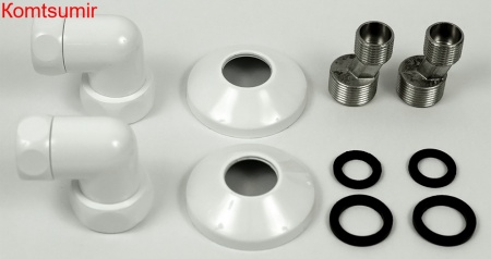 Полотенцесушитель водяной Двин F 80/50 1" - 1/2" белый