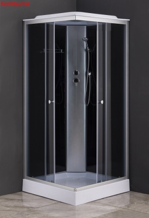 Душевая кабина Loranto 90х90х215, поддон 13 см, верхний душ (CS-6491G)