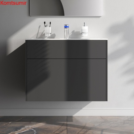 M50AFHX0803GM Inspire V2.0, База под раковину, подвесная, 80 см, 3 ящика, push-to-open, графит матов