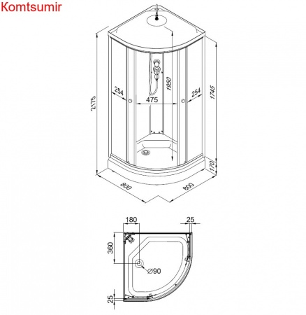 Душевая Кабина Triton Ультра 80*80А (ДН4)