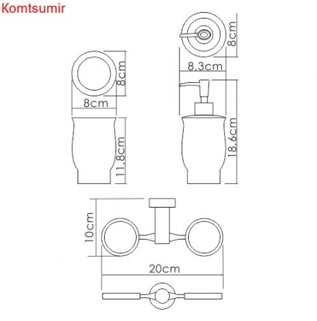 WasserKRAFT K-24289 Держатель стакана и дозатора