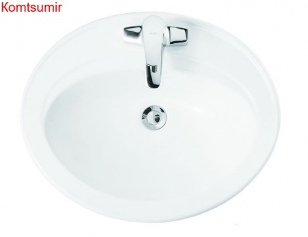 Раковина встраиваемая сверху Creo Ceramique LILLE 55.5х46х20, фаянс, цвет Белый (LI3000 (HDL3))