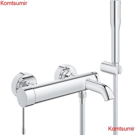 Смеситель для ванны с душевым гарнитуром Grohe Essence+ Хром (33628001)