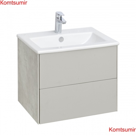 Тумба под раковину AQUATON Сохо 60 подвесная, Слэйт\Галька серая (1A258001AJ9A0)