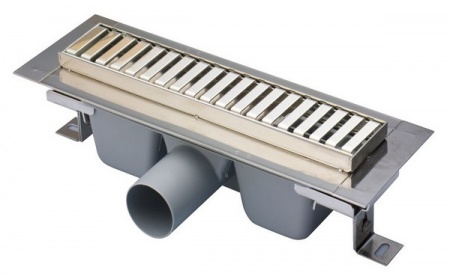 Душевой лоток AlcaPlast APZ101 300 с опорами серый, выпуск боковой