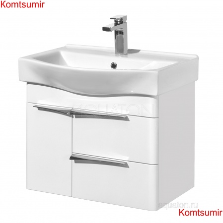 Тумба под раковину AQUATON Беверли 65 подвесная, белая (1A235301BV010)