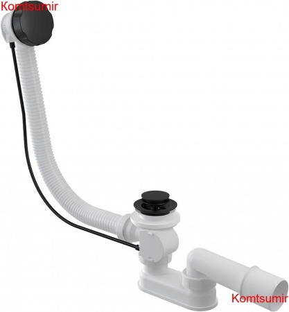 Слив-перелив AlcaPlast A55 BLACK черный