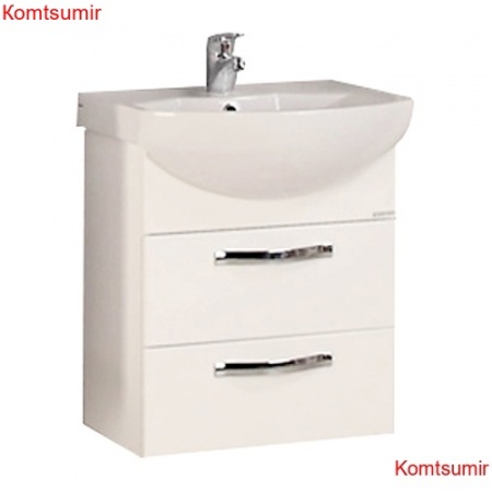 Тумба под раковину AQUATON Ария 50 М, подвесная, белая(1A140001AA010)