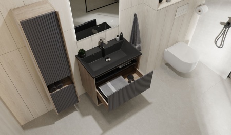 Тумба Tossony 70 подвесная Дуб Самдал/Антрацит