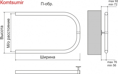 П-обр БШ 500х400 Полотенцесушитель  TERMINUS