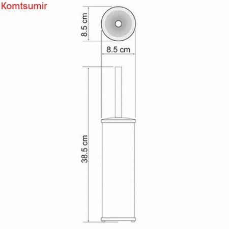 WasserKRAFT K-1027BLACK Щетка для унитаза напольная