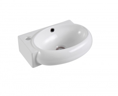 Раковина подвесная угловая AQUATEK AQ5303-00 420*280*145 мм , смеситель слева