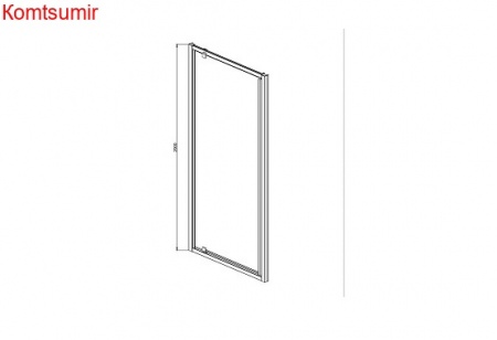 Aquatek Душевая дверь, распашная 200х100, хром