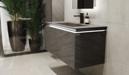 Тумба Incline 100 подвесная, бетон