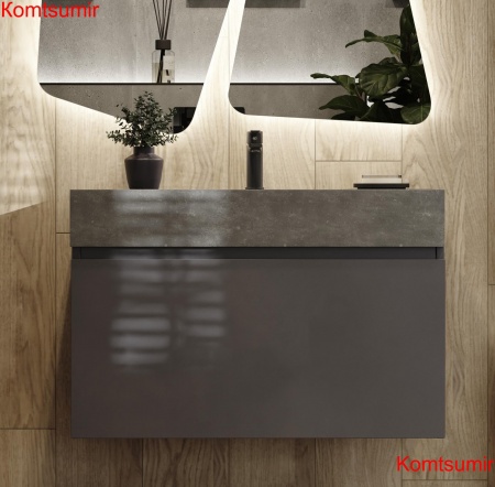 Тумба Facet 80 подвесная, антрацит