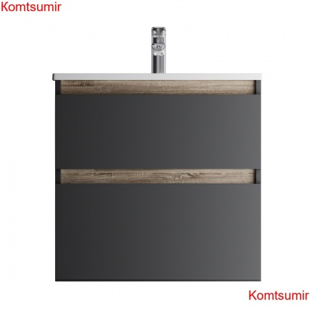 M85AFHX0652BM X-Joy, База под раковину, подвесная, 65 см, 2 ящика, черный матовый