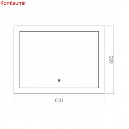 Зеркало AZARIO Норма 800*600, LED-подсветка, сенсорный выключатель Зеркало AZARIO Норма 800*600, LED-подсветка, сенсорный выключатель