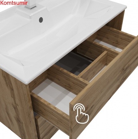 Тумба Djena Амелия 70 подвесная 2 ящика Дерево