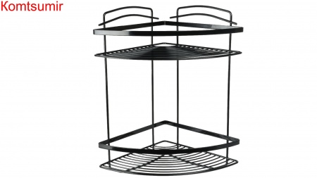 Полка угловая двухэтажная черная Fixsen FX-850B-2