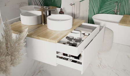 Тумба Solis new 100 подвесная Белая