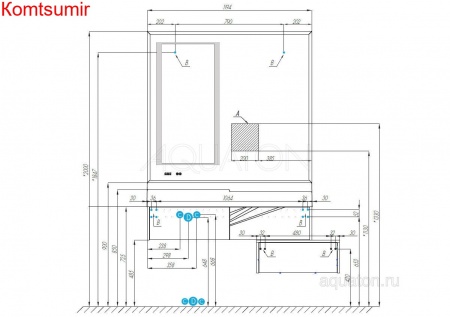 Тумба под раковину AQUATON Сакура 120 подвесная, светлое дерево (1A219701SKW80)