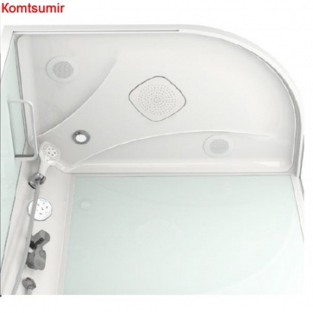 Душевая кабина Domani-Spa Delight 128high L/R чёрное сттекло (120*80)