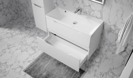 Тумба Wector 90 подвесная белая