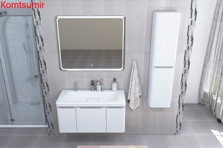 Тумба под раковину AQUATON Шерилл 85 подвесная, белая (1A208801SH010)