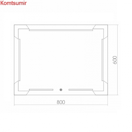 Зеркало AZARIO Крокус 800*600, LED-подсветка, сенсорный выключатель Зеркало AZARIO Крокус 800*600, LED-подсветка, сенсорный выключатель
