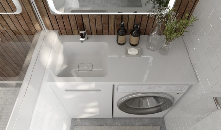 Тумба под стиральную машину Forte 110, напольная левая