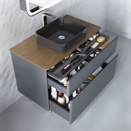 Тумба Morelle 100 напольная Антрацит/Трюфель