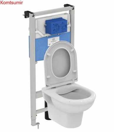 Комплект инсталляции Ideal Standard Exacto с крышкой-сиденьем микролифт (X042601)
