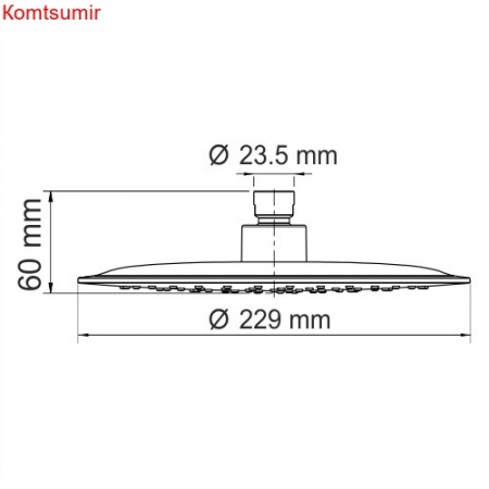 WasserKRAFT A115 Верхняя душевая насадка