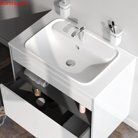 M8FFUX0801WG Func, База с нишей, 1 ящик (pull-out), 80 см, цвет белый глянец