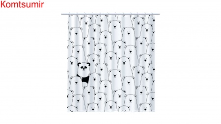 Шторка для ванной Fixsen Panda FX-2501, без колец