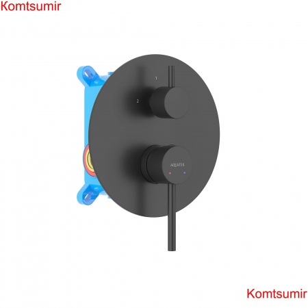 Смеситель для ванны (внешняя и скрытая часть) AQUATEK, матовый черный AQ1346MB ЕВРОПА