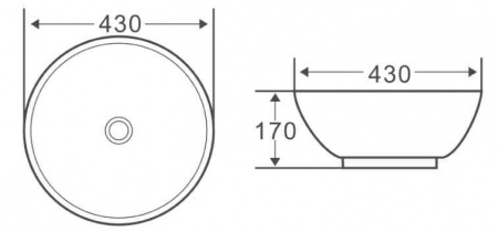 Раковина накладная керамическая круглая BB1077
