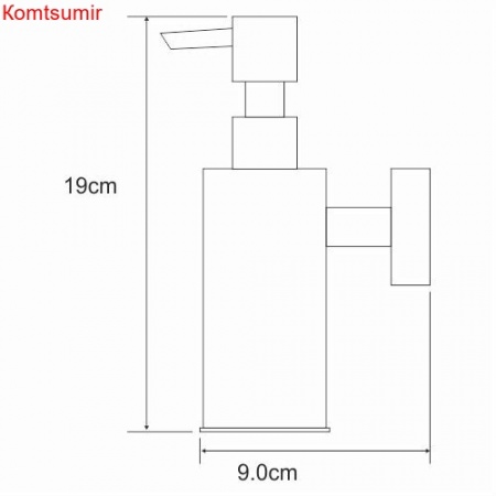 WasserKRAFT K-1399BLACK Дозатор для жидкого мыла, антивандальный