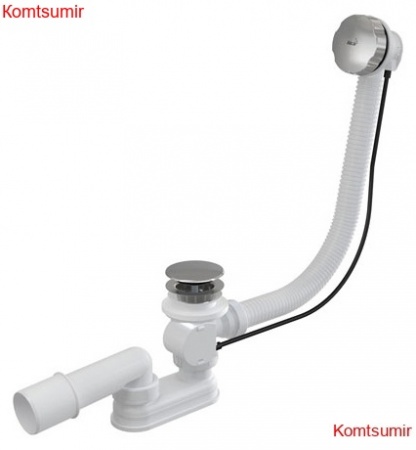 Слив-перелив AlcaPlast A55КM белый, хром