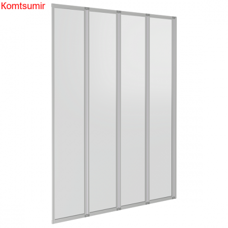 Шторка на ванну жёст. 100х140 Good Door GR4-100-G-WE Screen ПД00026 гармошкой Шторка на ванну жёст. 100х140 Good Door GR4-100-G-WE Screen ПД00026 гармошкой