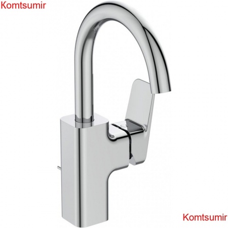 Смеситель для раковины Ideal Standard Ceraplan керамический картридж, поворотнй излив 180 мм, с донным клапаном, хром (BD235AA)