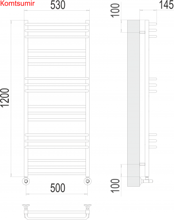Соренто П18 500х1200 Полотенцесушитель  TERMINUS