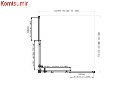 Aquatek Душевой уголок квадратный, двери раздвижные 200х80x80, хром