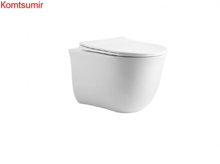 Унитаз-компакт подвесной безободковый Aquatek КЛАССИК AQ1112-00 490*365*340 мм, горизонтальный выпуск, тонкое сиденье с механизмом плавного закрывания, крепеж Унитаз-компакт подвесной безободковый Aquatek КЛАССИК AQ1112-00 490*365*340 мм, горизонтальный выпуск, тонкое сиденье с механизмом плавного закрывания, крепеж