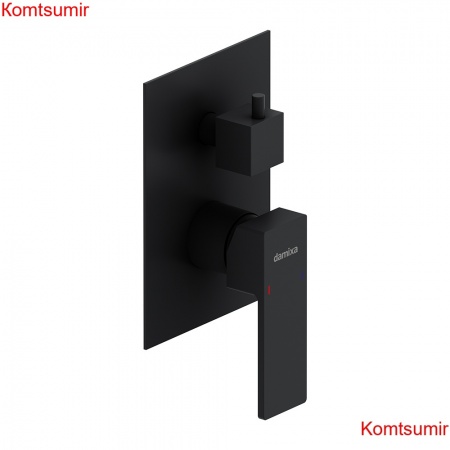 Damixa 537100300 Gala встраиваемый смеситель для ванны - душа, чёрный
