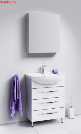 Тумба с раковиной Aqwella Аллегро 65 3 ящика